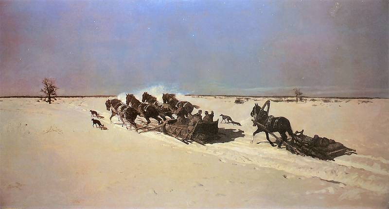 Sleigh in Moonlight